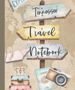 Tennessee Travel Notebook: Vacation Log Book: Daily Traveling Record Journal, Half Blank, Half Dot Grid 100 Page Adventuring Diary, Gifts for Travelers