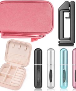 Travel Essentials for Women, Electronic Organizer, Perfume Travel Refillable, Plane Phone Holder, Mini Jewelry Travel Case, Travel Accessories Must Haves for Airplane, Cruise Ship, Road trip