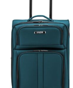 U.S. Traveler Anzio Softside Expandable Spinner Luggage, Teal, Carry-on 22-Inch