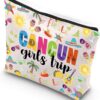 WCGXKO Cancun Girl’s Trip Gift Cancun Gift Cancun Holiday Zipper Pouch Cosmetic Bag (CANCUN)