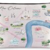 WZMPA New Orleans City Map Cosmetic Bag New Orleans Travel Souvenir Gift New Orleans Long Distance Relationship Makeup Zipper Pouch Bag For Family Friend (New Orleans)