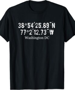 Washington DC Coordinates Shirt, D.C. Capitol Travel T-Shirt