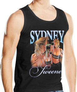 Mens Tank Top Shirt Sydney Actor Sweeney Sleeveless Crewneck T-Shirts Summer Cotton Muscle Fitness Tops Tee