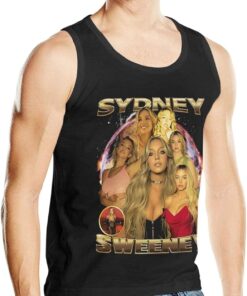 Mens Tank Top Shirt Sydney Actor Sweeney Sleeveless Crewneck T-Shirts Summer Cotton Muscle Fitness Tops Tee