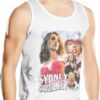 Mens Tank Top Shirt Sydney Actor Sweeney Sleeveless Crewneck T-Shirts Summer Cotton Muscle Fitness Tops Tee