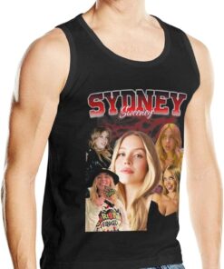 Mens Tank Top Shirt Sydney Actor Sweeney Sleeveless Crewneck T-Shirts Summer Cotton Muscle Fitness Tops Tee