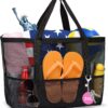 AURUZA Mesh Beach Bag Waterproof Sandproof Tote Bags Swimming Pool Bag Cruise Beach Essentials for Vacation Must Haves