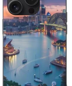 Australia Sydney Bridge Cityscape Skyline Phone Case TPU Shockproof Cover Phone Back Shell Cover Compatible with Iphone15 iPhone 15 Pro