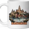 Bangkok Thailand Mug for Women Men Ceramic Mugs Tea Coffee Cup with Handle Cute White Mug Size – 11 oz Funny Novelty Nice Graphic Design Print Mug for Kitchen ID44994