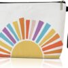 Boho Makeup Bag Boho Bag, Boho Gifts Sunshine Gifts, Cute Makeup Bag, Makeup Bag Cosmetic Bag For Purse, Pouch Bag Toiletry Bag For Women, Birthday Gifts For Mom -M017
