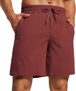 CRZ YOGA Men’s Linerless Workout Shorts – 7” Quick Dry Running Sports Athletic Gym Shorts with Pockets