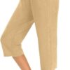 Capri Leggings for Women 2024 Trendy Capri Yoga Pants Elastic Hight Waist Joggers Casual Loose Capri Sweatpants, Blue