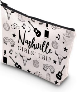 Country Music Themed Bachelorette Party Favor Nashville Girls Trip Bag Travel Gift For Best Friends (Nashville TRIP)