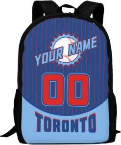 Custom Toronto Backpack for Boy Girl Personalized Name Number High Capacity School Backpacks Laptop Bag Casual Travel Backpack Men Women
