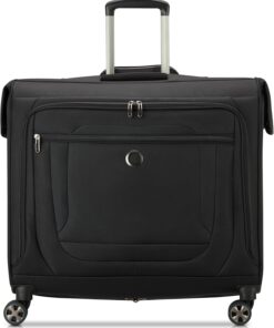 DELSEY PARIS Helium DLX Garment Bag with Spinner Wheels, Black