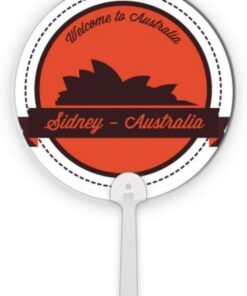 DIYthinker Australia Landmark Sydney Opera House Plastic Round Handheld Fan Decorations Craft