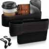 EcoNour Car Seat Gap Filler with Cup Holder (25.4 x 15.2 cm) | Car Seat Organiser Front Gap Filler | Car Accessories in Between Seats | Car Travel Accessories | Roadtrip Essentials for Adults