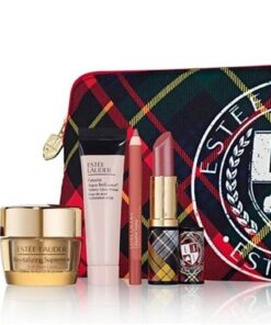 Estee Lauder 2023 Fall 7pcs Skincare and Makeup Gift Bag with Revitalizing Supreme+ Youth Powder Creme, Advanced Night Repair Complex Serum, Advanced Night Cleansing Gelee