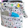 FLOCK THREE 3D Waterproof and Washable Wet Bag Luggage Organiser for Travel storage Stroller Daycare Baby Diapers Yoga Beach Pool Swimsuits Luggage Packing for Travel Accessories (Dinosaur)