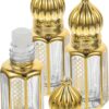 FRCOLOR 3pcs Essential Oil Bottling Essential Roller Bottles Perfume Sample Bottle Oil Roller Bottles for Essential Oils 3ml Roller Bottles Roller Perfume Glass Dubai Travel Perfume Bottle