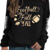 Fall Outfits for Women Sorry Can’T Football Bye Sweatshirts Rugby Lover Gifts Fun Graphic Crewneck Sweatshirt Tops