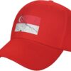 Flag of Singapore Texture Effect Baseball Cap for Men Women Adjustable Closure Golf Dad Hat