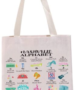 G2TUP Nashville Tennessee Gift Nashville Tennessee Alphabet Tote Bag Nashville Tennessee Tourist Handbag