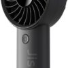 JISULIFE Handheld Fan Life4 with Powerful Motor,LED Display,5000mAh Battery,5 Wind Speeds,Lanyard; USB Rechargeable Hand held Fan; Summer Essentials Portable Fan for Travel,Beach,Makeup,Concerts-Black