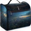 Japan Tokyos Night Travel Toiletry Bag for Women Men Large Capacity Hanging Makeup Bag Dopp Kit Shaving Bag for Toiletries Cosmetics Organizer