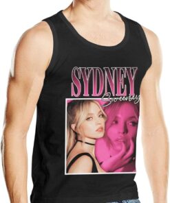 Mens Tank Top Shirt Sydney Actor Sweeney Sleeveless Crewneck T-Shirts Summer Cotton Muscle Fitness Tops Tee