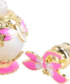 Mipcase 15 Dragonfly Perfume Bottle Dubai Style Perfume Bottle Essential Oil Dropper Bottle Scent Pump Bottle Dragonfly Bottle Adornment Pink Travel Arab Artificial Colored Stone Antique