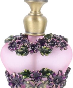 Mipcase Dubai Essential Oil Bottle Perfume Fillers Decorative Perfume Bottle Metal Spray Bottle Perfume Bottle Decor Essential Oil Container Vintage Glass Household Bottle