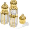 Mobestech 3pcs Essential Oil Bottling Essential Oil Bottles Roller Tiny Amber Bottles Retro Perfume Container Makeup Supply Mini Containers Refillable Roll-on Bottle Dubai Fine Glass Travel