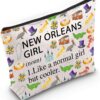 Nola New Orleans Makeup Bag New Orleans Travel Vocation Gift Souvenirs Gift New Orleans Girl Trip Cosmetic Bag (NEW ORLEANS GIRL noun)