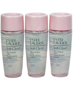 Pack of 3 x Estee Lauder Soft Clean Silky Hydrating Lotion Toner for Dry Skin 1 oz Each, Travel Size Unboxed