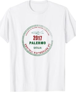 Palermo Sicily Italy Passport Stamp Vacation Travel Tee