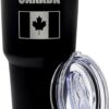 Palm City Products Premium 30 oz Canada Engraved Black Tumbler – Ideal for Souvenir Gifts for Proud Canadians