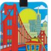 Puzzled San Francisco Luggage Tag – Unique Landmarks Novelty Travel Tags for Luggage, Cute Golden Gate Bridge Travel ID Identification Label for Suitcase, Backpack & Sports Bag – Tags for Men & Women