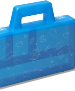 ROOM Copenhagen, Lego Sorting Box to-Go – Travel Case with Organizing Dividers – Blue