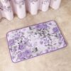 The Lakeside Collection Birmingham Floral Bath Rug – Decorative Bath Mat with Vibrant Floral Pattern