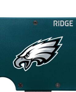 The Ridge NFL Edition, Mens Minimalist Aluminum Metal Wallet – Rfid Blocking, Elastic, Slim Front Pocket Credit Card Holder with Both Cash Strap and an additional Money Clip