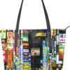 Top Handle Bag for Women Japan Tokyo Shinjuku Vegan Leather Lady Purse Shoulder Bag Travel Satchel Gym Beach Tote with Zipper Weekender Handbag