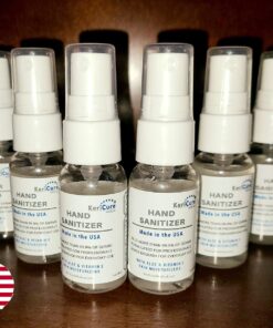 Travel Size Super Moisturizing Hand Sanitizer Sprays, PACK of 6 Travel 1oz Bottles, Fresh Peppermint Essential Oil, Aloe, Vitamin E, Natural Cellulose, Woman Owned Small Biz, Made in the USA