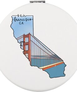 UJIMS San Francisco Trip Gifts San Francisco Travel Pocket Mirror Golden Gate Bridge Souvenir San Francisco Merchandise (FranciscoPocketMirror)