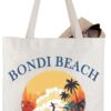 WCGXKO Bondi Beach Vacation Gift Australia Travel Gift Bondi Beach Australia Est 1851 Tote Bag (Bondi Tote)