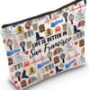 WCGXKO San Francisco Gifts For Women San Francisco Vacation Gift Life Is Better In San Francisco Makeup Bag (In San Francisco)