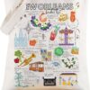 WZMPA New Orleans Travel Tote Bag New Orleans Souvenir Gift New Orleans Reusable Grocery Bag New Orleans Merch