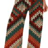 Women Wide Leg Linen Pants High Waist Colorful Floral Floral Print Trousers Casual Boho Travel Vacation Outfits