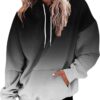 Womens Graphic Print Oversized Sweatshirt Drawstring Pullover Hoodies Trendy Hooded Tops Fall Fashion Clothes