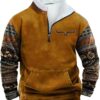 Zipper Up Sweatshirts for Men Loose Fit Long Sleeve Quarter Zip Pullover Shirts Casual Stylish Sport Work Fall Shirts
